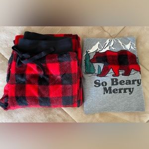 Christmas Pajamas Size Small Buffalo Plaid